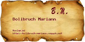 Bolibruch Mariann névjegykártya